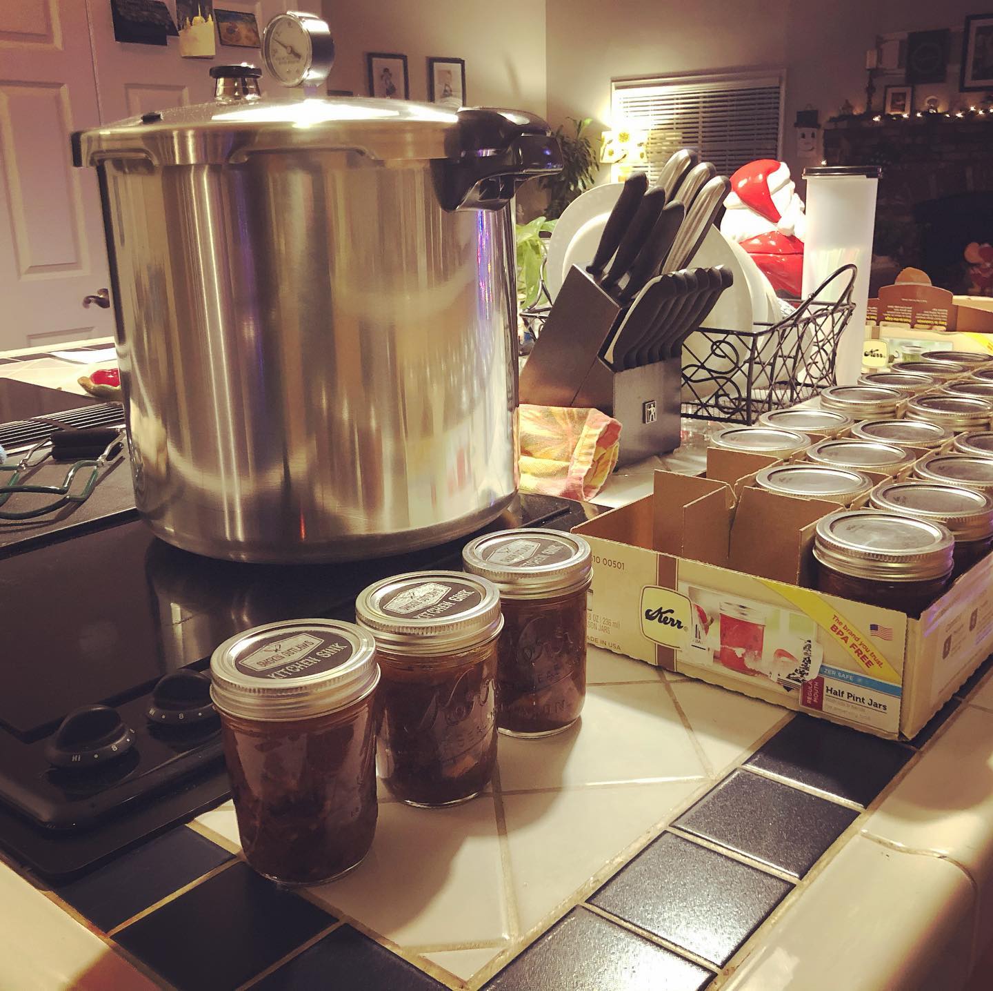 It’s that time of season again. Canning some chili for the holiday.